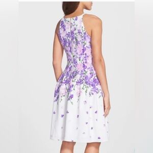 Adrianna Papell Purple Floral Dress pit to pit 18 (V1)